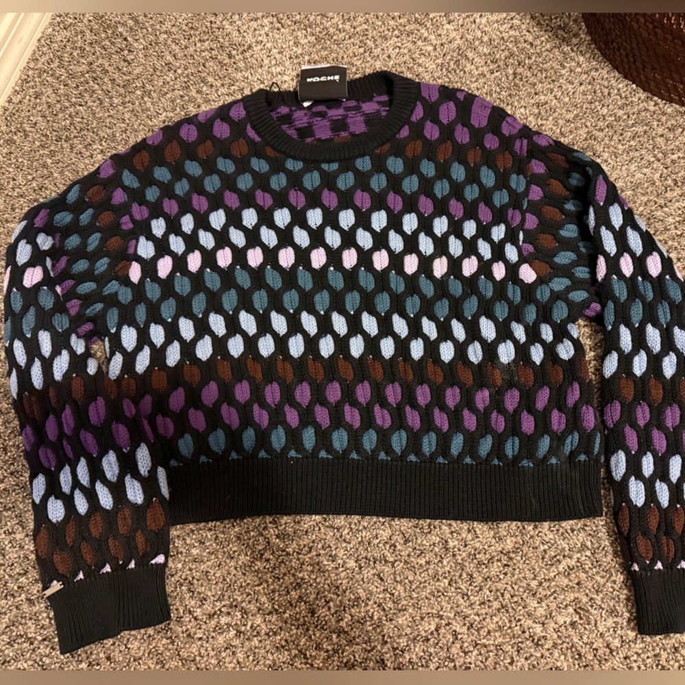 Koché cropped polka dot sweater